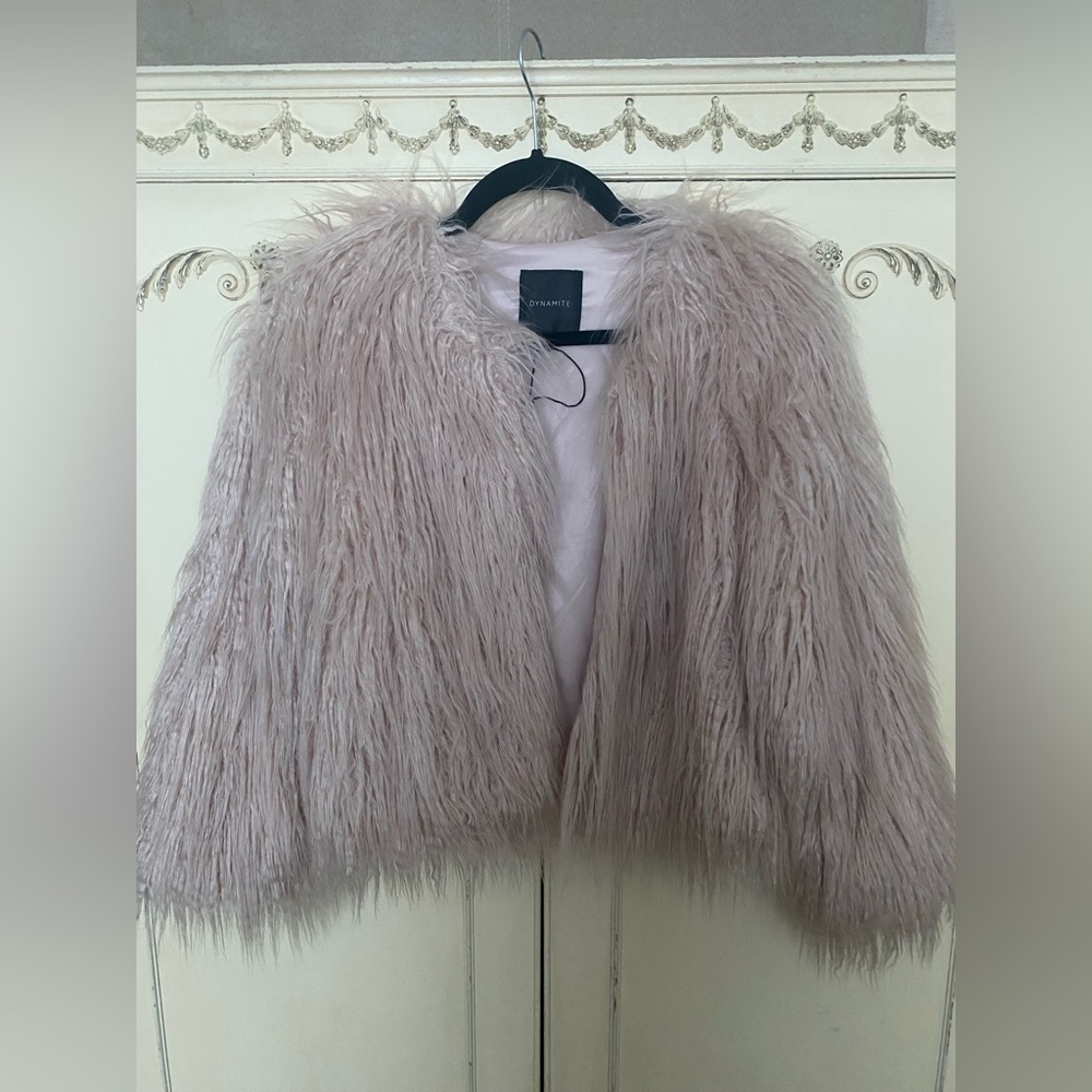 Women's Faux Fur Jacket - Cream
